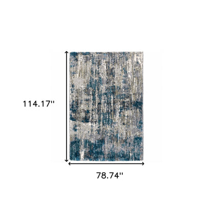 7 x 9 Grey & Blue Grey Skies Rug