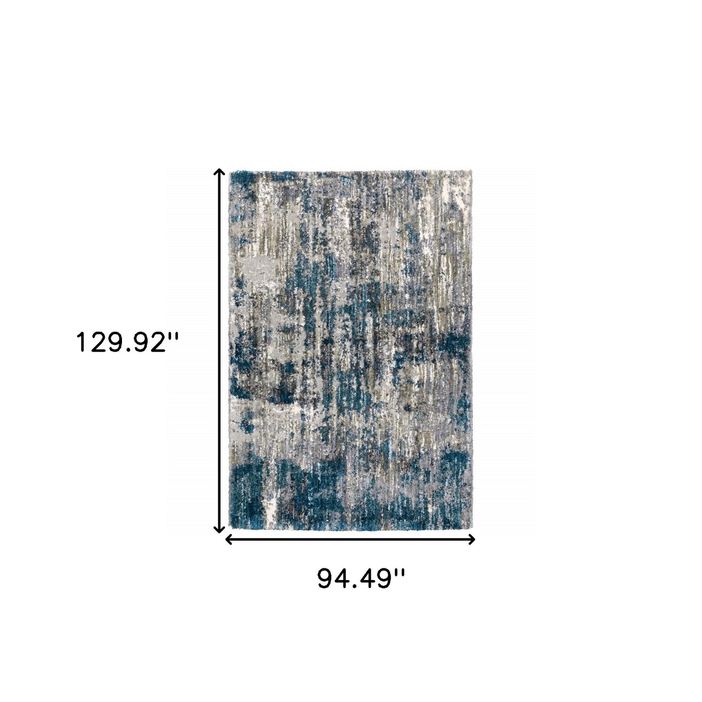 8 x 10 Grey & Blue Grey Skies Rug