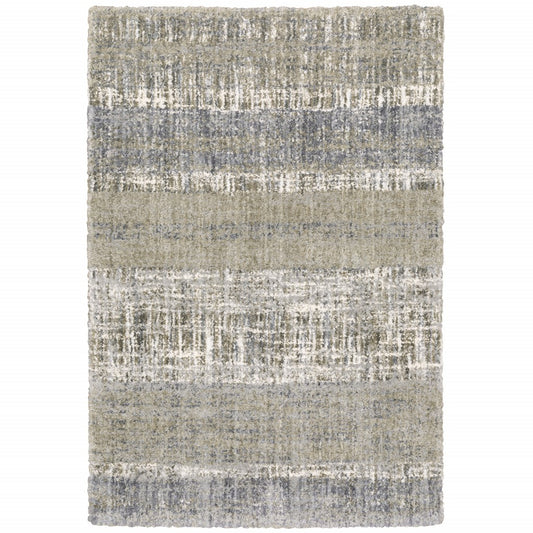7 x 9 Grey & Ivory Lines Rug
