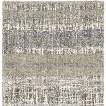 7 x 9 Grey & Ivory Lines Rug