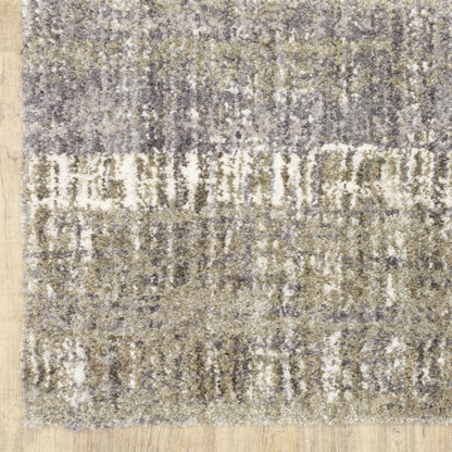 8 x 10 Grey & Ivory Lines Rug