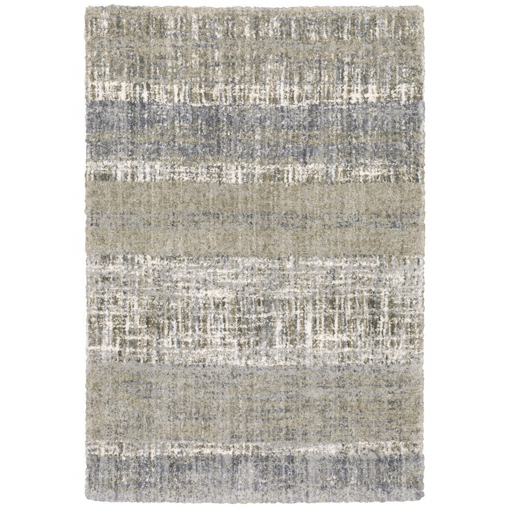 8 x 10 Grey & Ivory Lines Rug