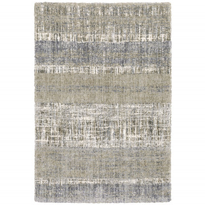 8 x 10 Grey & Ivory Lines Rug