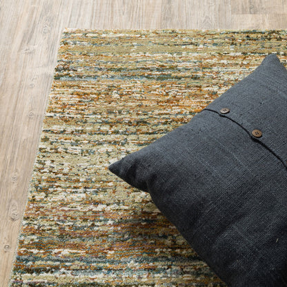 8 x 10 Gold & Green Rug