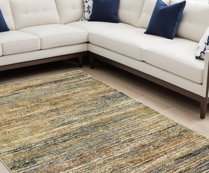 8 x 10 Gold & Green Rug