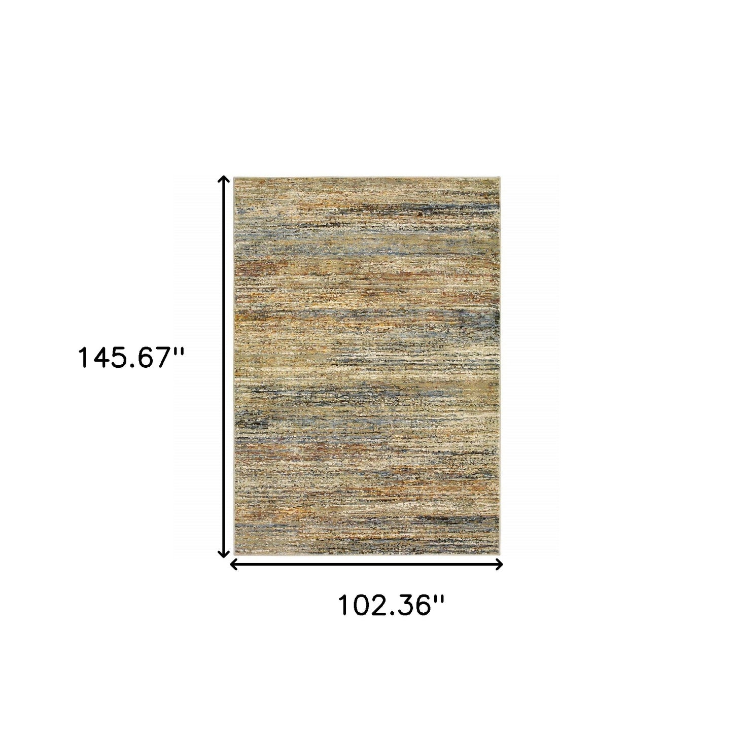 9 x 12 Gold & Green Rug