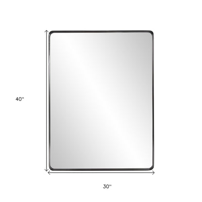 Black Metal Framed Accent Mirror