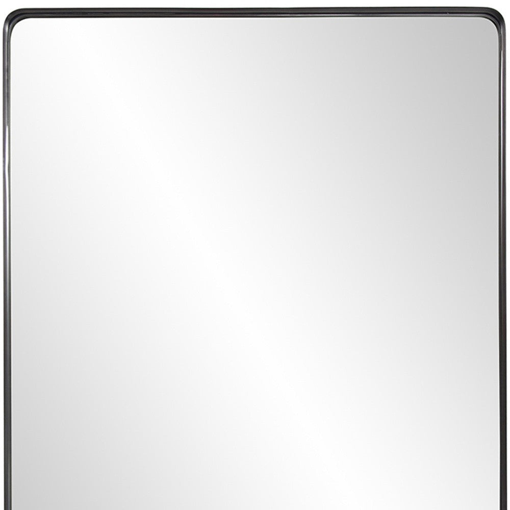 Black Metal Framed Accent Mirror