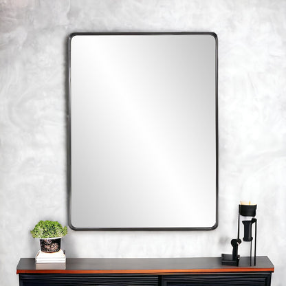 Black Metal Framed Accent Mirror