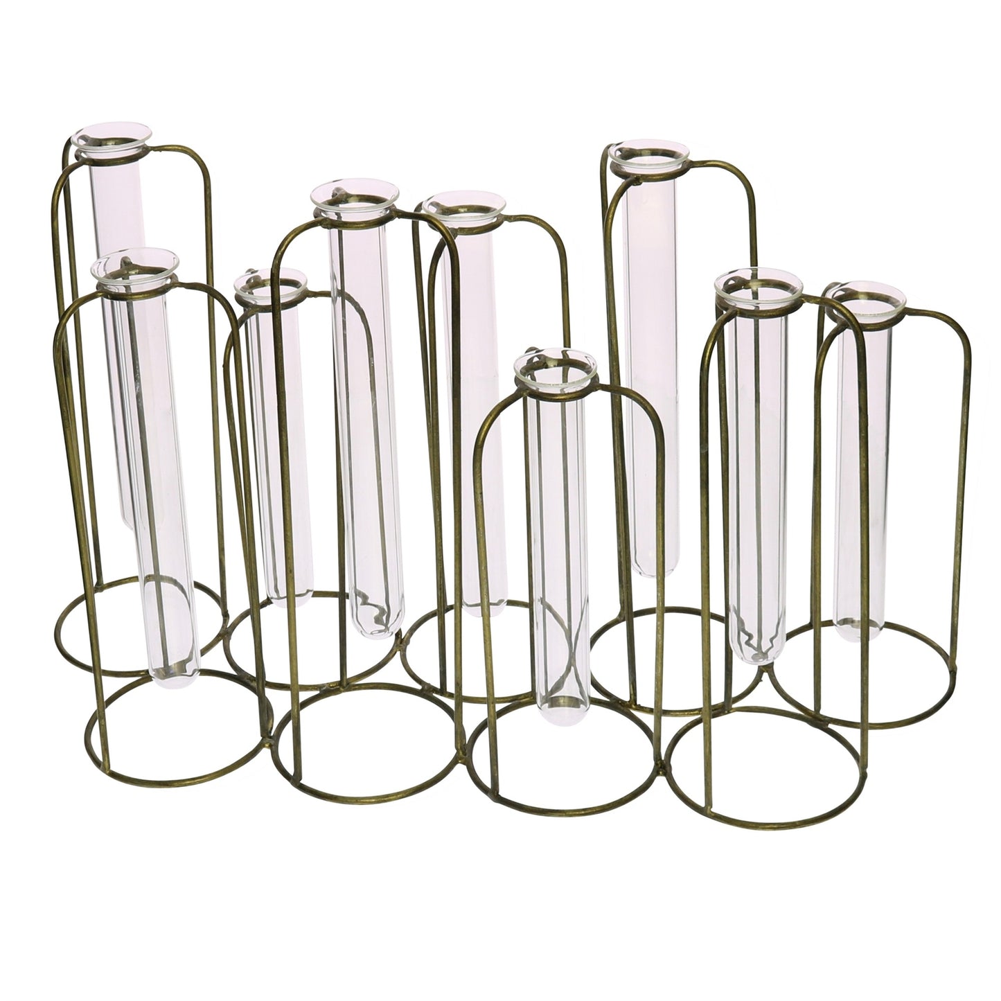 Clear Bud Metal Table Vase