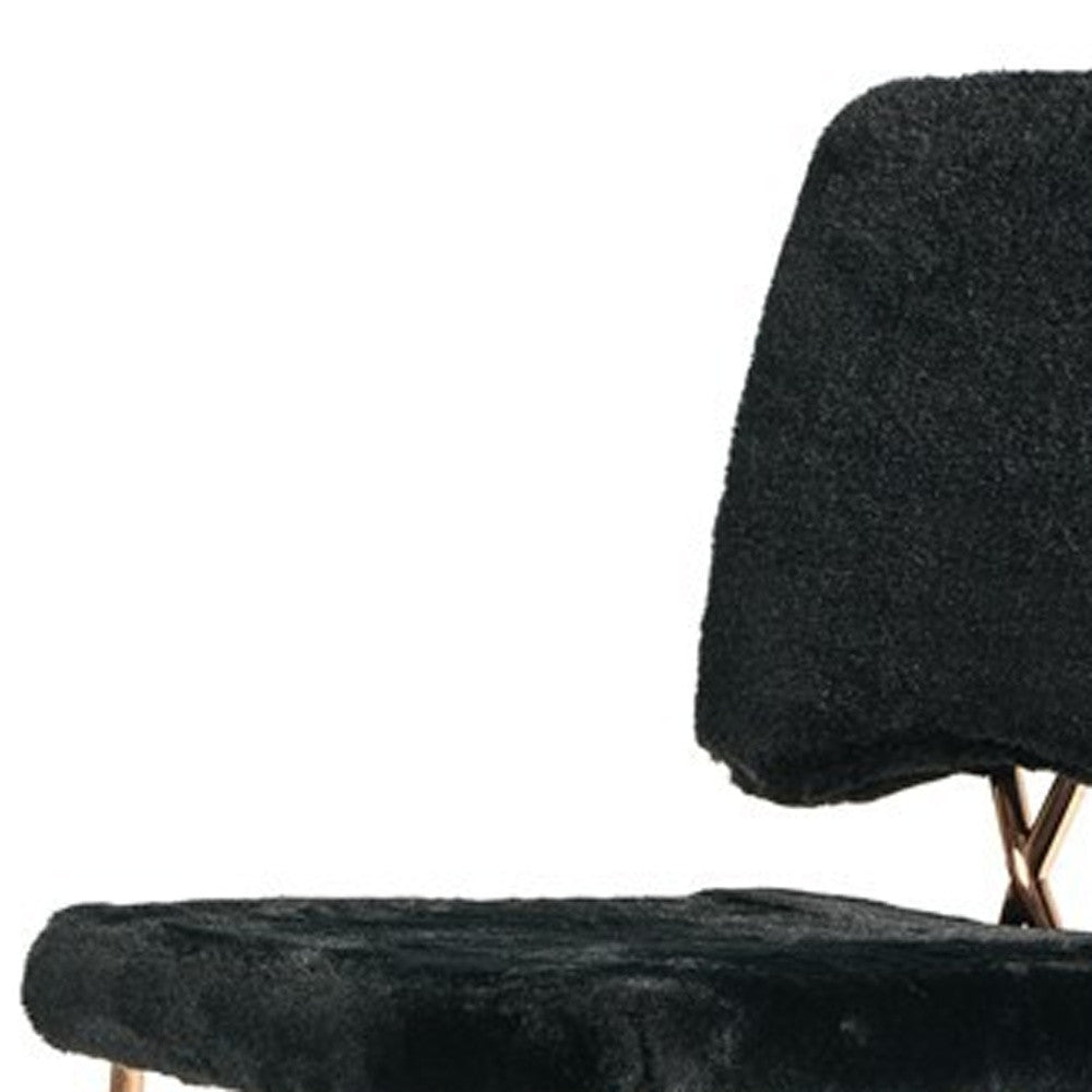 Gold Black Fabric Solid Back Dining Chairs - Set of 2