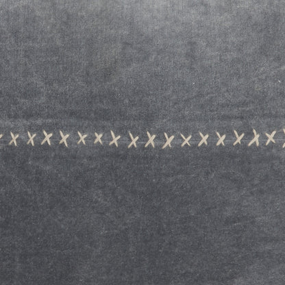 Steel Blue Pillow w/ Tassels Edges