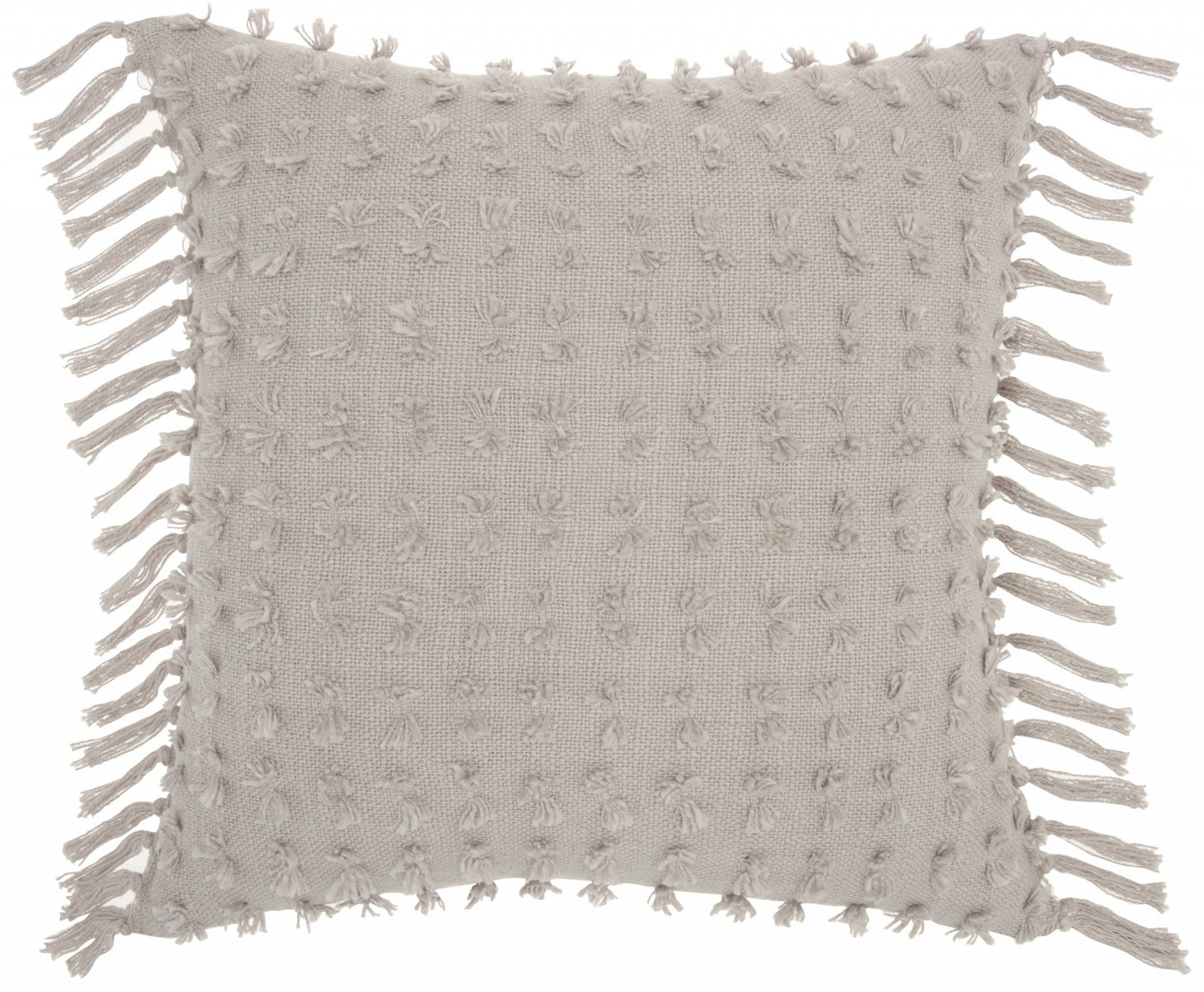 Tassel Detailed Gray Pillow