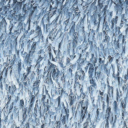 Square Ocean Blue Shag Pillow