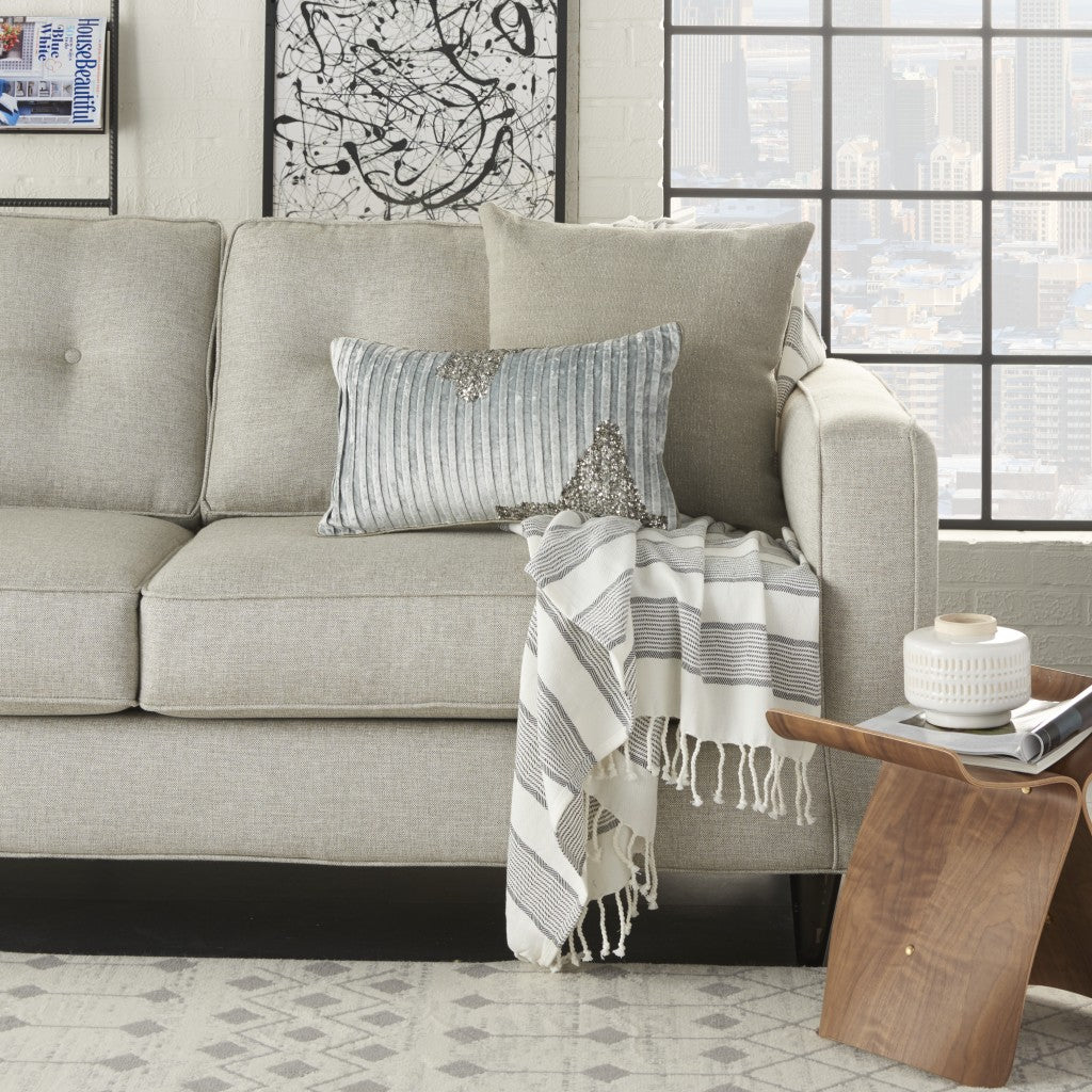 Periwinkle Cotton Pillow