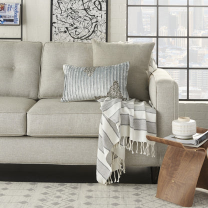 Periwinkle Cotton Pillow