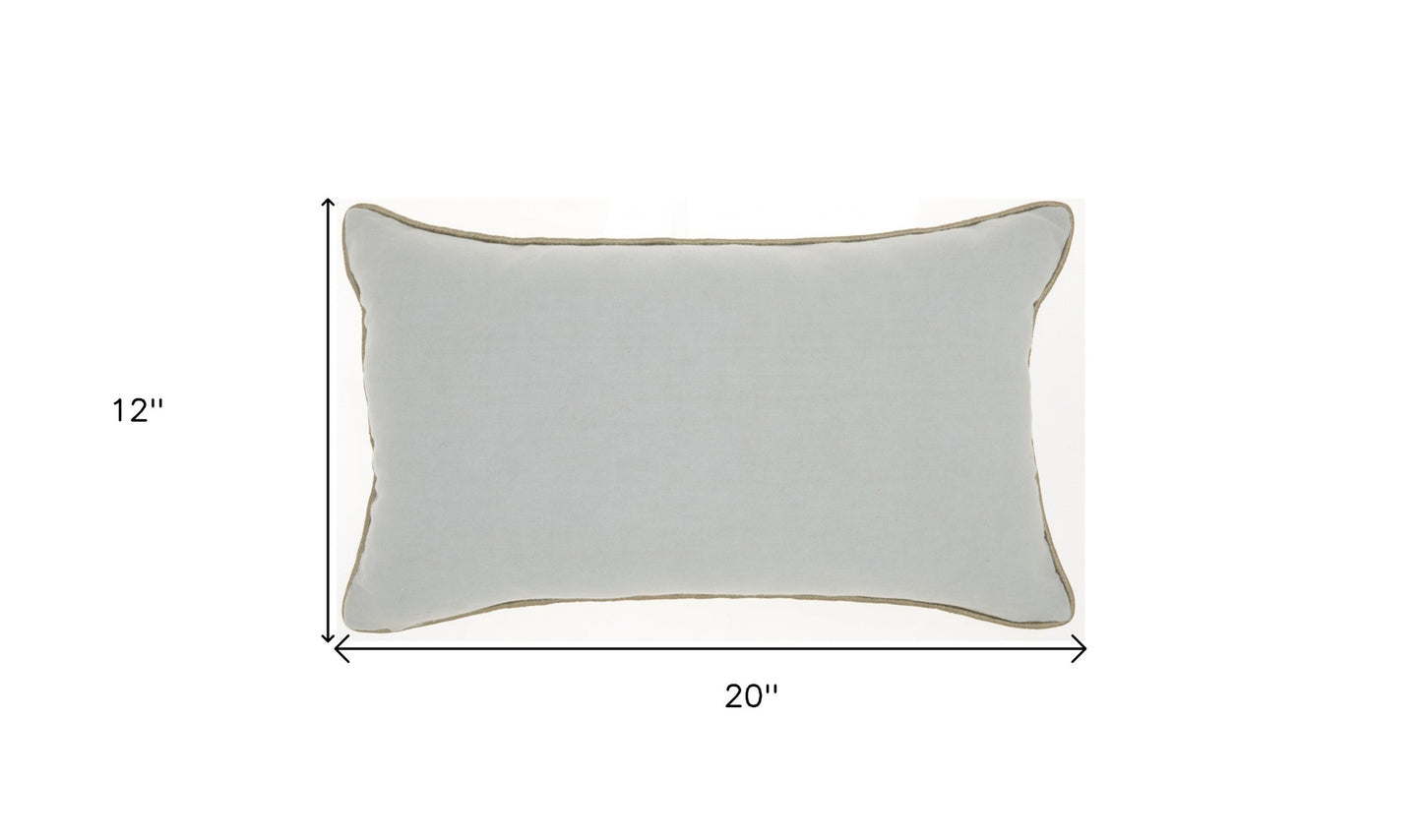 Periwinkle Cotton Pillow