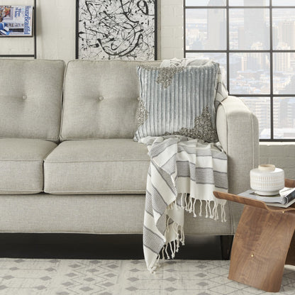 Periwinkle Cotton Pillow