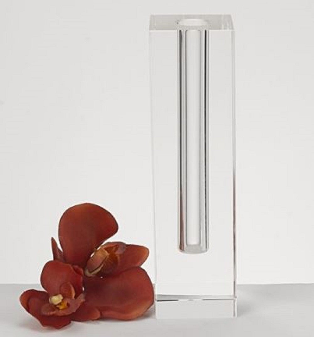 Clear Cylinder Crystal Glass Table Vase