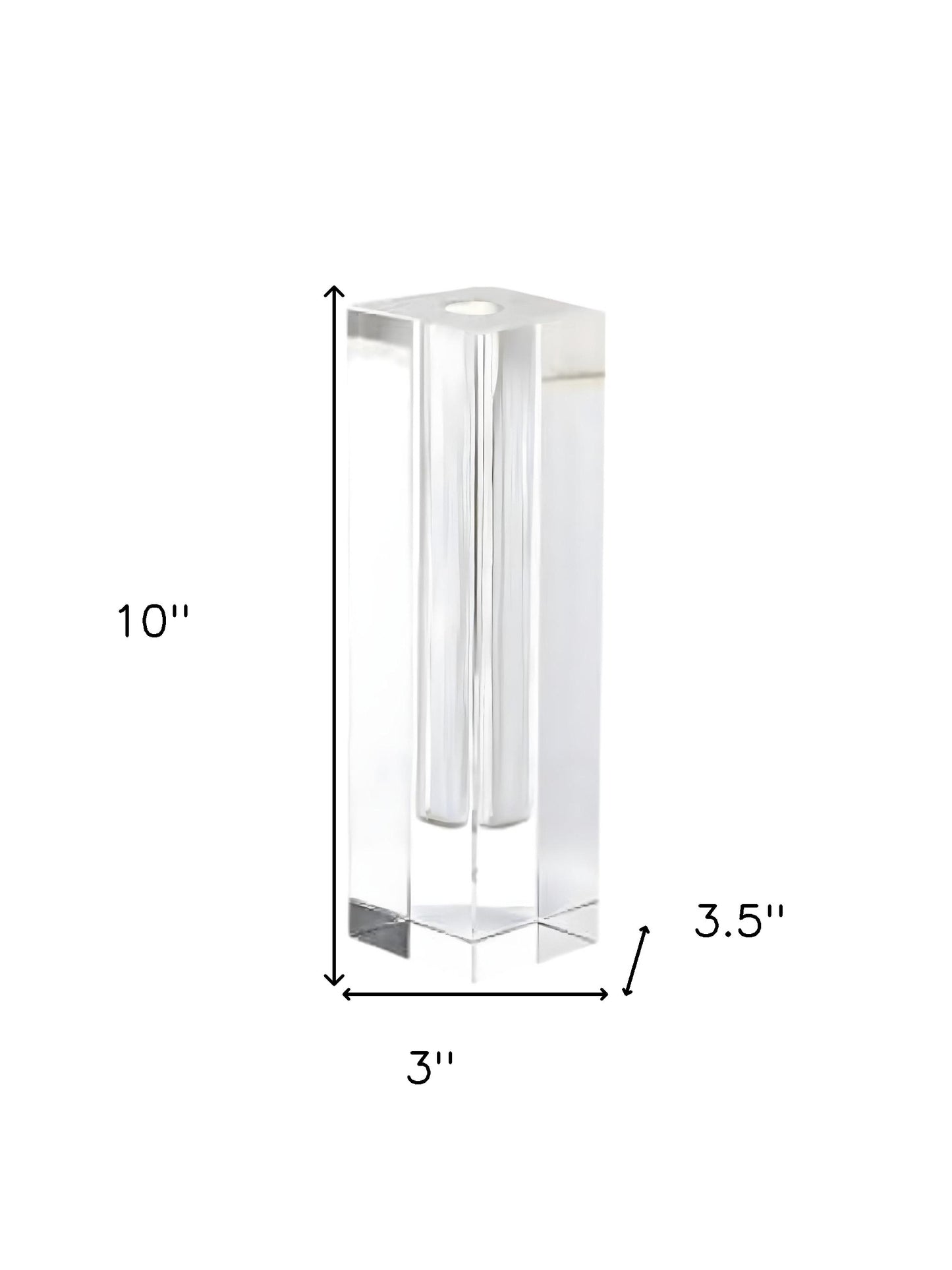 Clear Cylinder Crystal Glass Table Vase