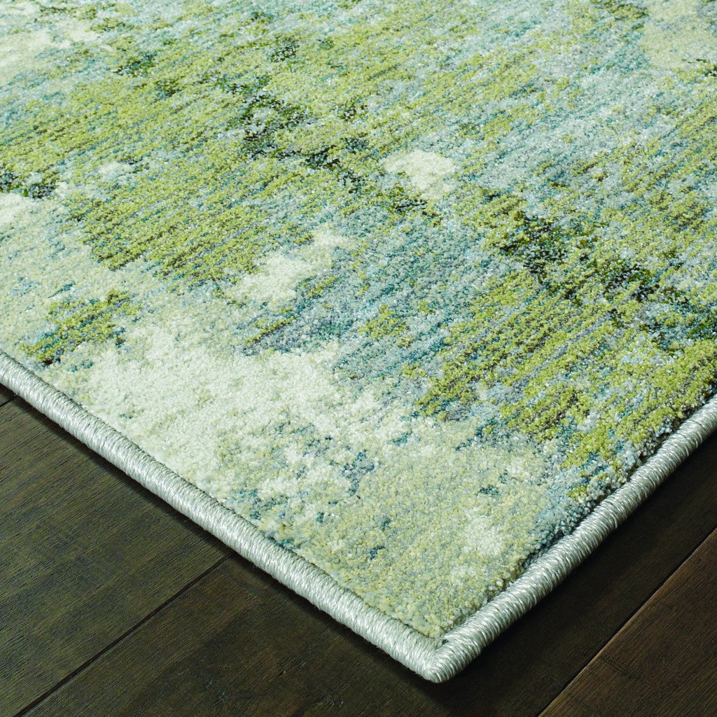 9 x 12 Blue Green Power Loom Rug