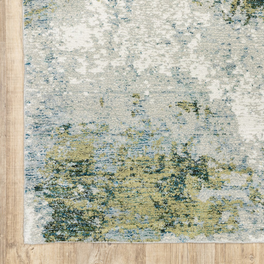 9 x 12 Blue Green Power Loom Rug