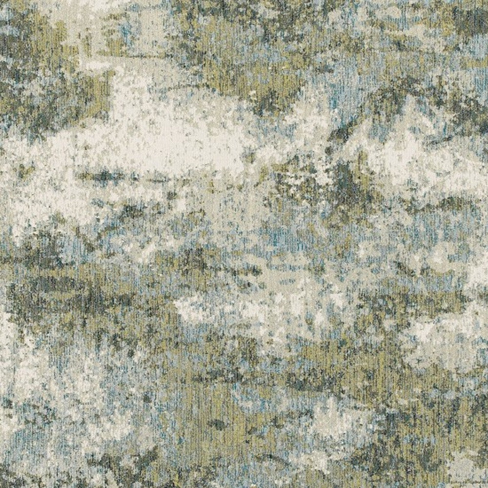 9 x 12 Blue Green Power Loom Rug