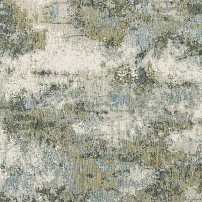 9 x 12 Blue Green Power Loom Rug