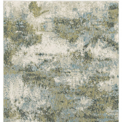 9 x 12 Blue Green Power Loom Rug