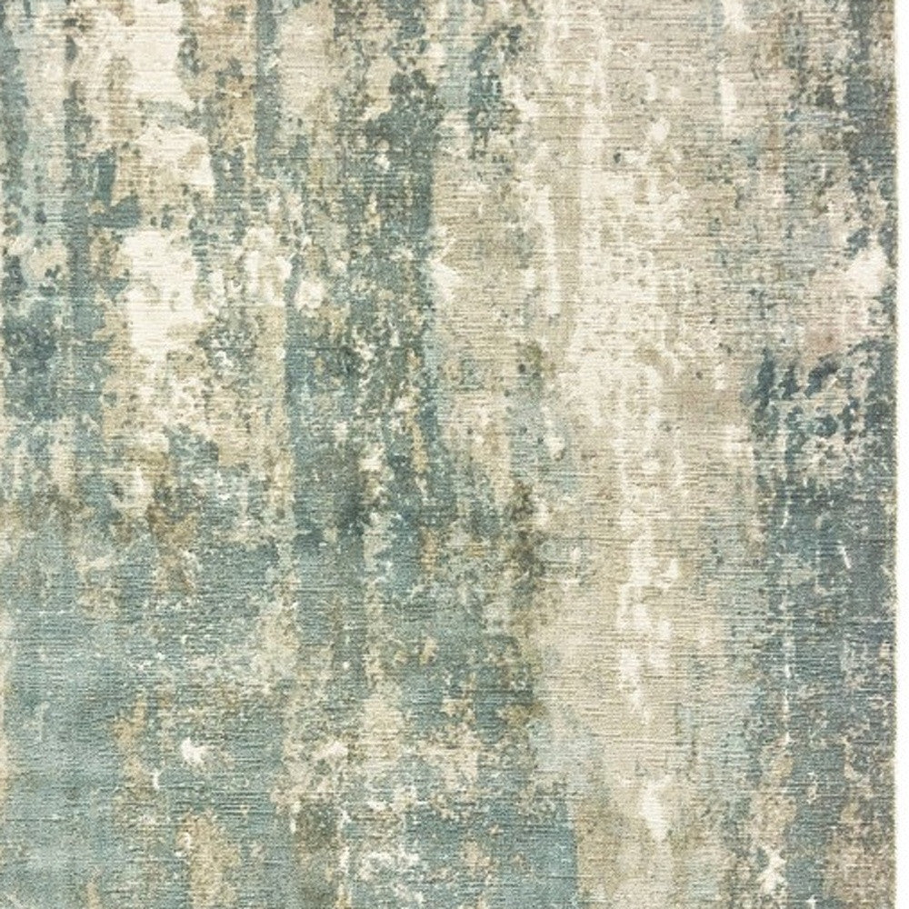 8 X 10 Blue & Gray Splash Indoor Rug