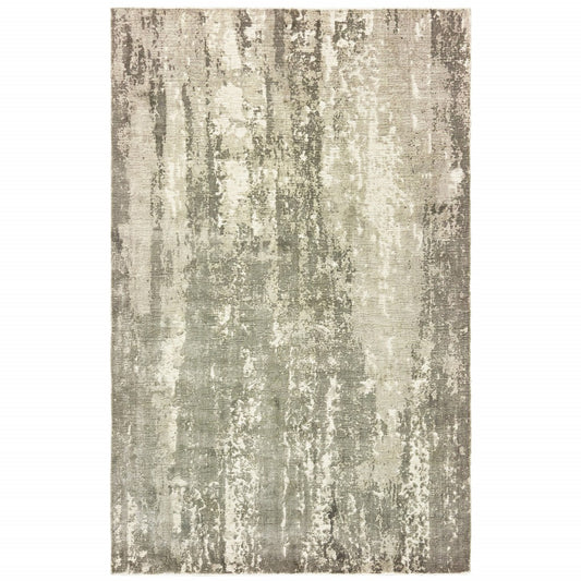 8 X 10 Gray & Ivory Splash Indoor Rug