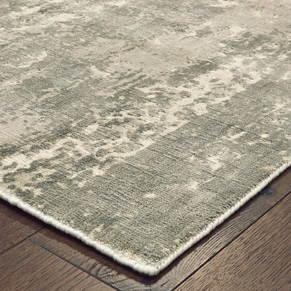 8 X 10 Gray & Ivory Splash Indoor Rug