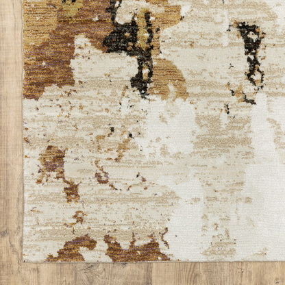 10 x 13 Beige & Black Power Loom Rug