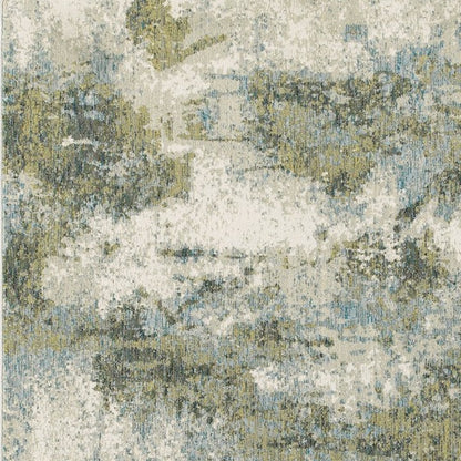 10 x 13 Blue Green Power Loom Rug