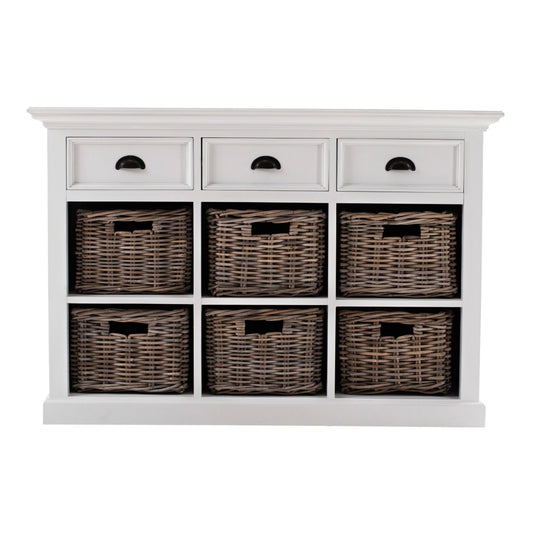 Modern Farmhouse Sideboard Server w/ Basket Set