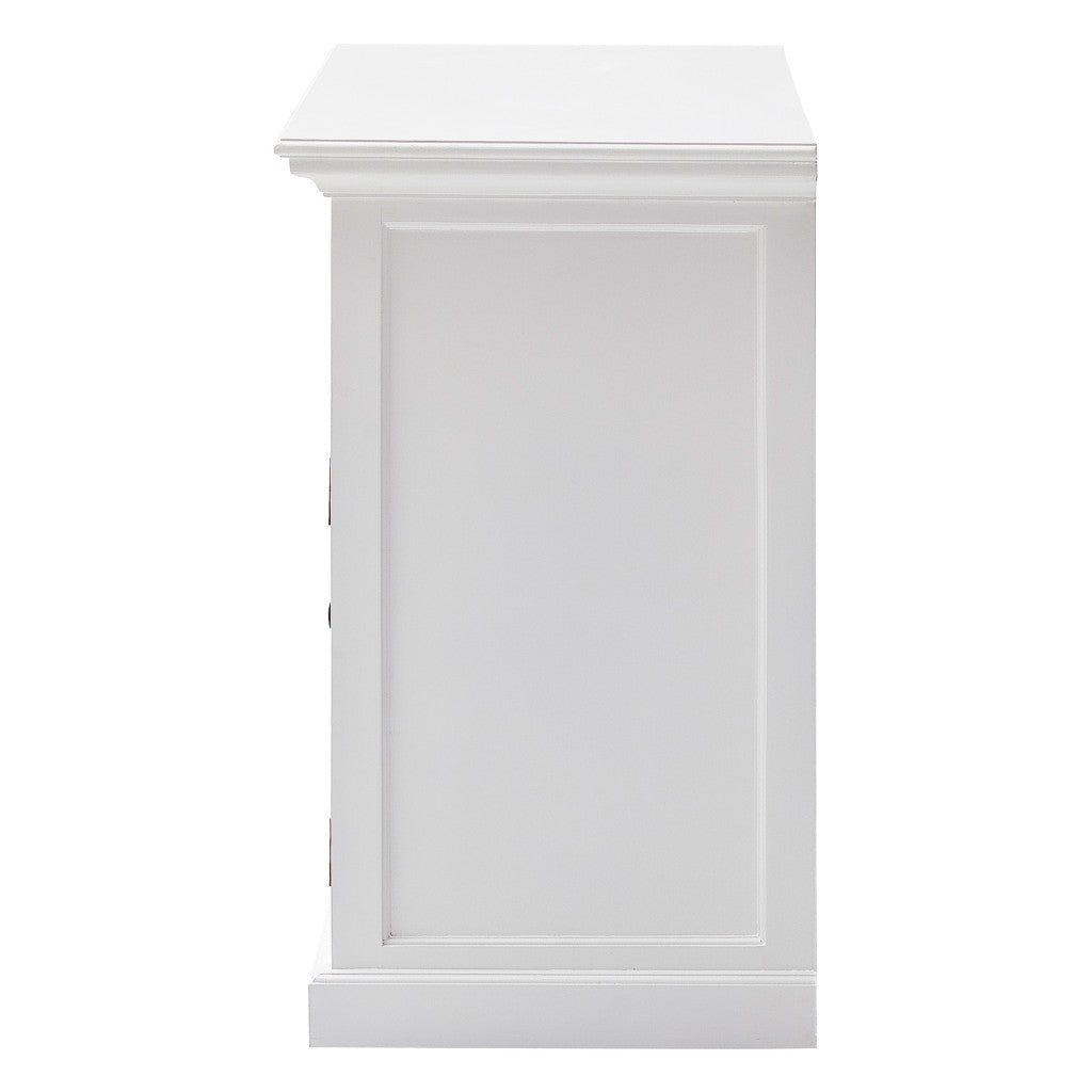 White Wood 3 Drawer Sideboard w/ 2 Doors