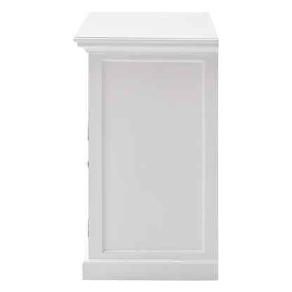 White Wood 3 Drawer Sideboard w/ 2 Doors