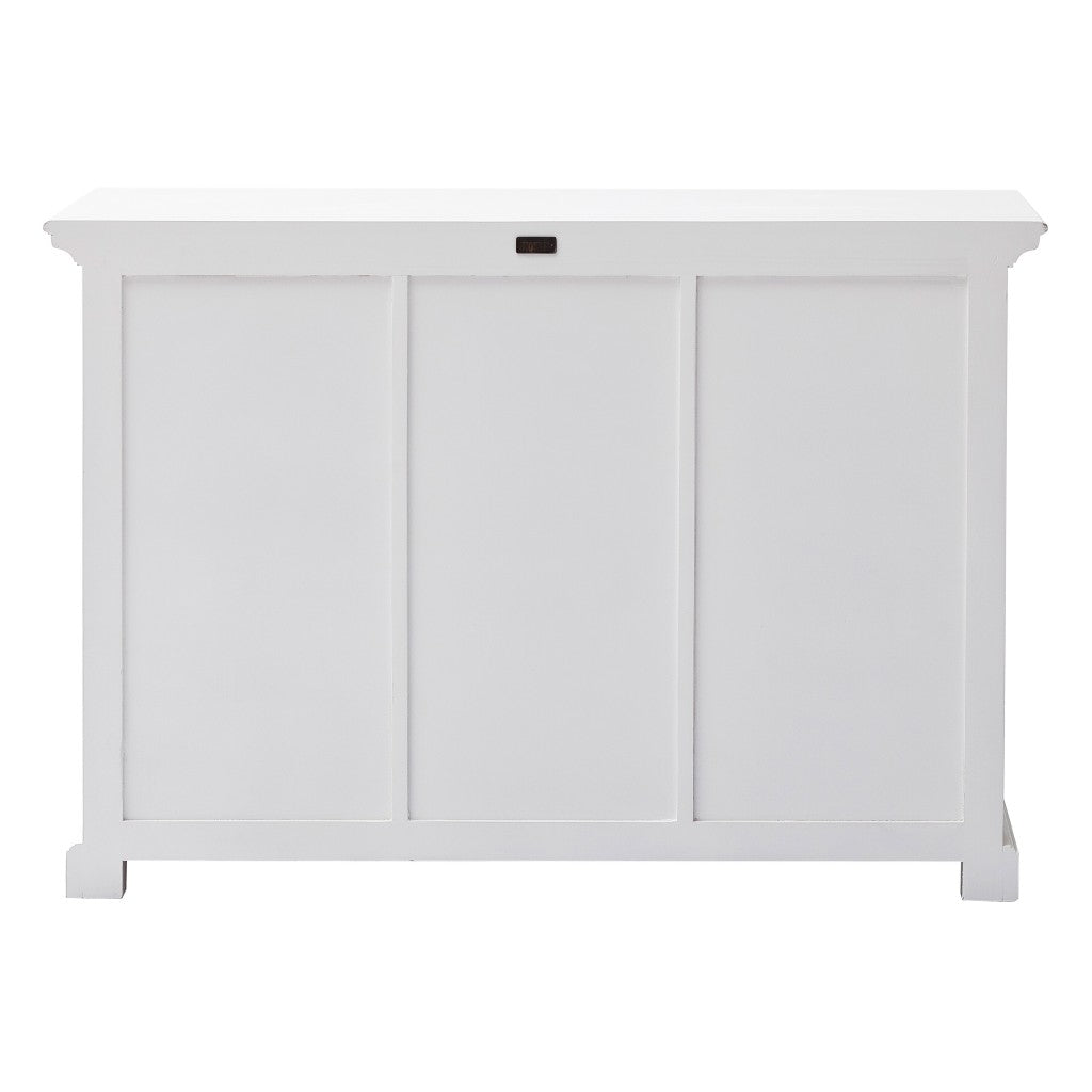 White Wood 3 Drawer Sideboard w/ 2 Doors