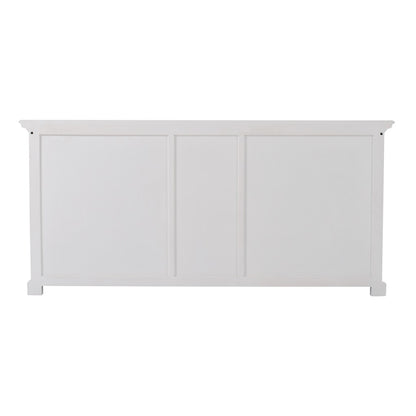 White Solid Wood 3 Drawer Sideboard w/ 5 Doors