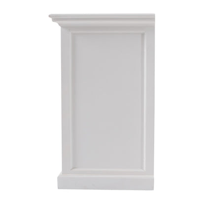 White Solid Wood 3 Drawer Sideboard w/ 5 Doors