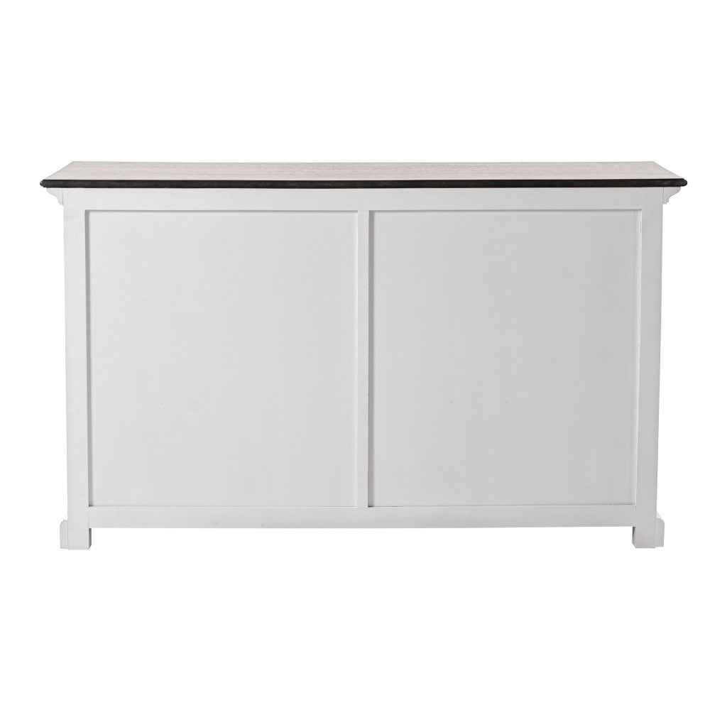 Modern Farmhouse Brown & White Sideboard Server