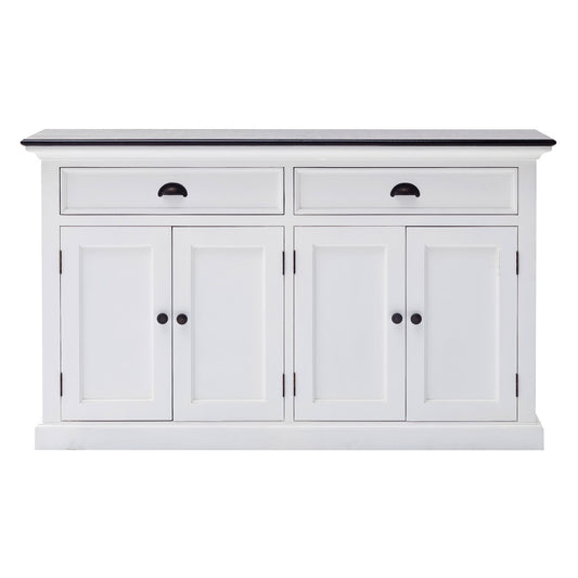 Modern Farmhouse Black & White Sideboard Server
