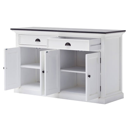 Modern Farmhouse Black & White Sideboard Server