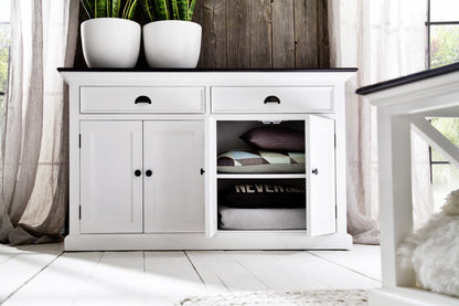 Modern Farmhouse Black & White Sideboard Server