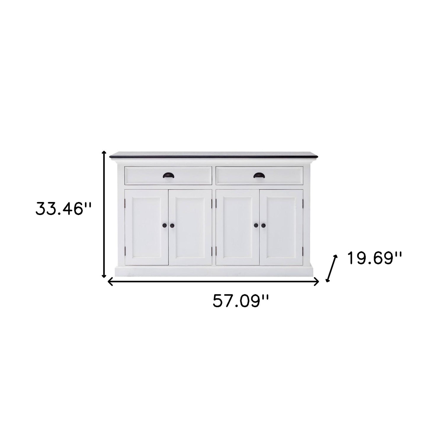 Modern Farmhouse Black & White Sideboard Server