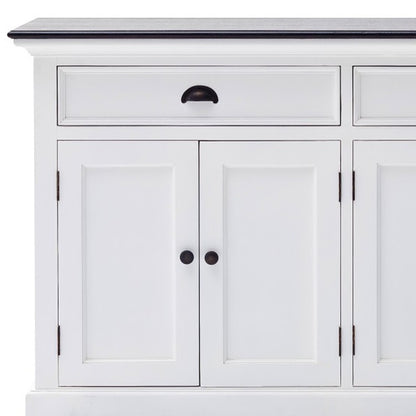 Modern Farmhouse Black & White Sideboard Server