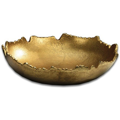 Gold Abstract Torn Texture Serving Bowl