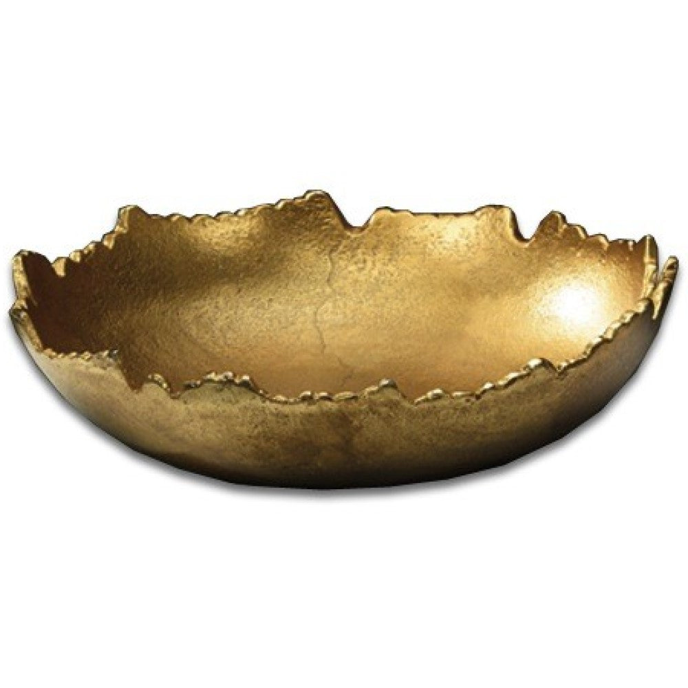 Gold Abstract Torn Texture Serving Bowl