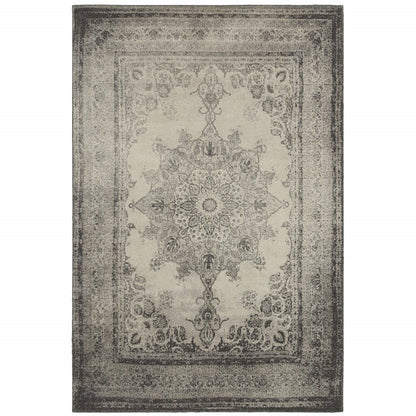 12 x 15 Gray & Ivory Rug