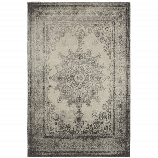 12 x 15 Gray & Ivory Rug